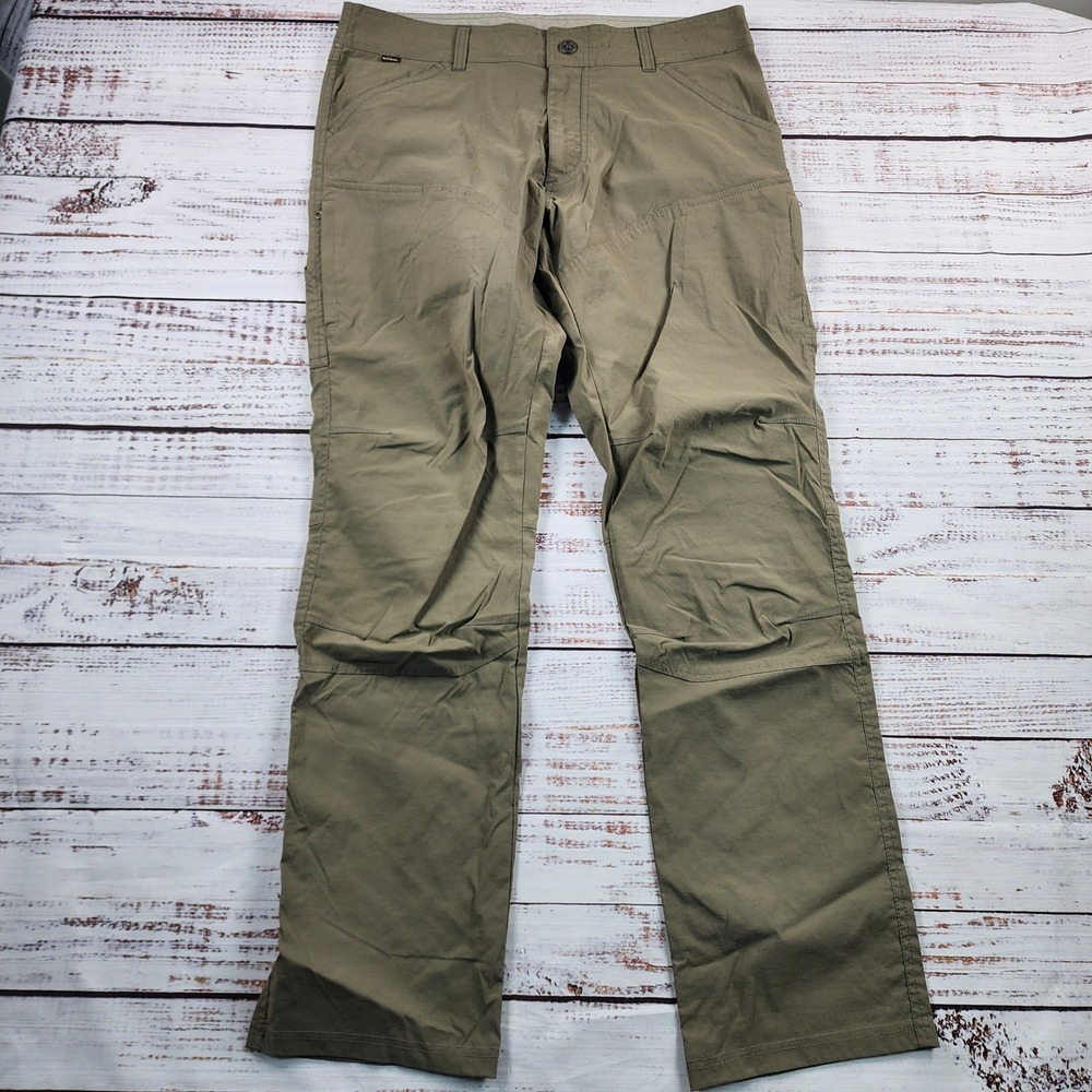Kuhl Renegade Pant Mens 36x34 Khaki Green Stretch Hiking Utility Cargo 5120